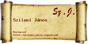 Szilasi János névjegykártya